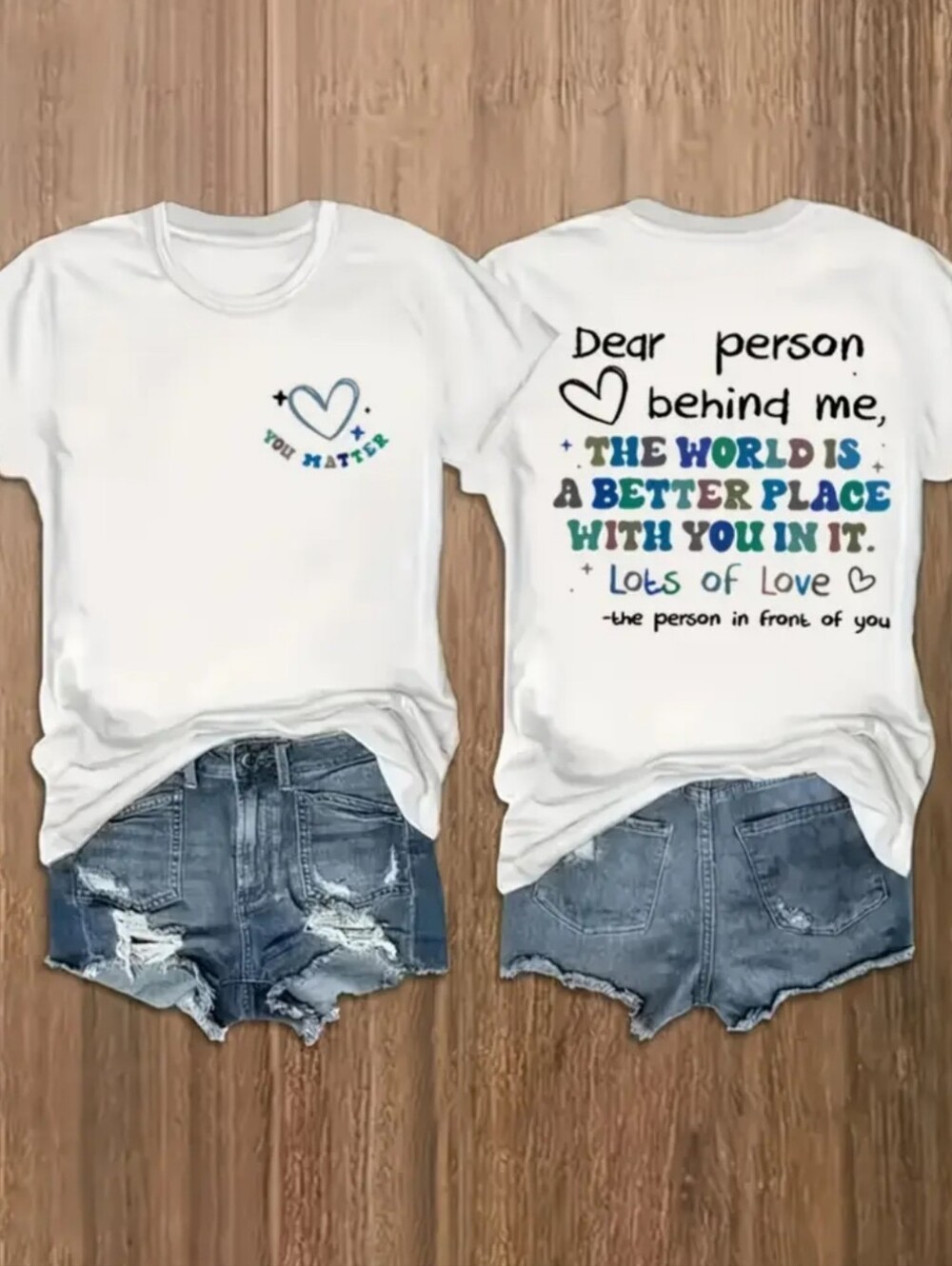 You Matter White Short Sleeve Tee - Inspirational Graphic Top
